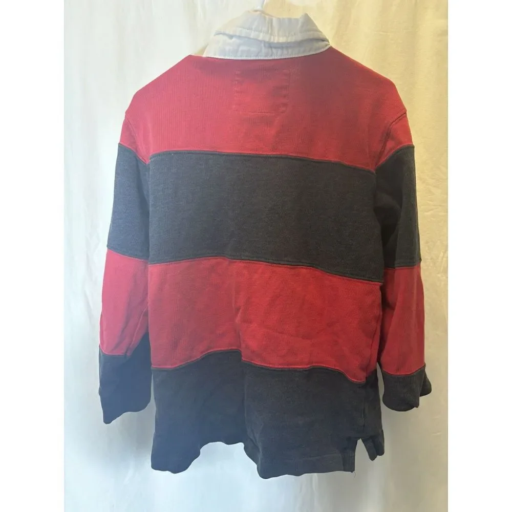 OshKosh B'gosh Vintage Boys Long‎ Sleeve Collared Polo Shirt Size 5 EUC X9